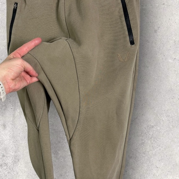 ASRV Aesthetic Revolution Pants Tan Size Medium Ribbed Ankle Zip Stretch Rib Men - Picture 10 of 16